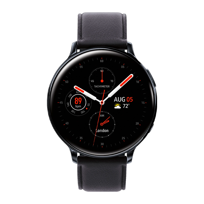 Samsung Galaxy Watch Active 2 Smartwatch 44mm Stainless Steel LTE (Black) - Refurbished