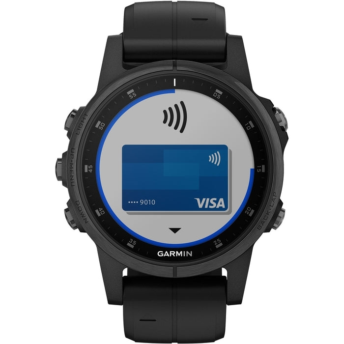 Garmin Fenix 5S Plus Sapphire Smart Watch Fiber-Reinforced Polymer (Black) - Refurbished