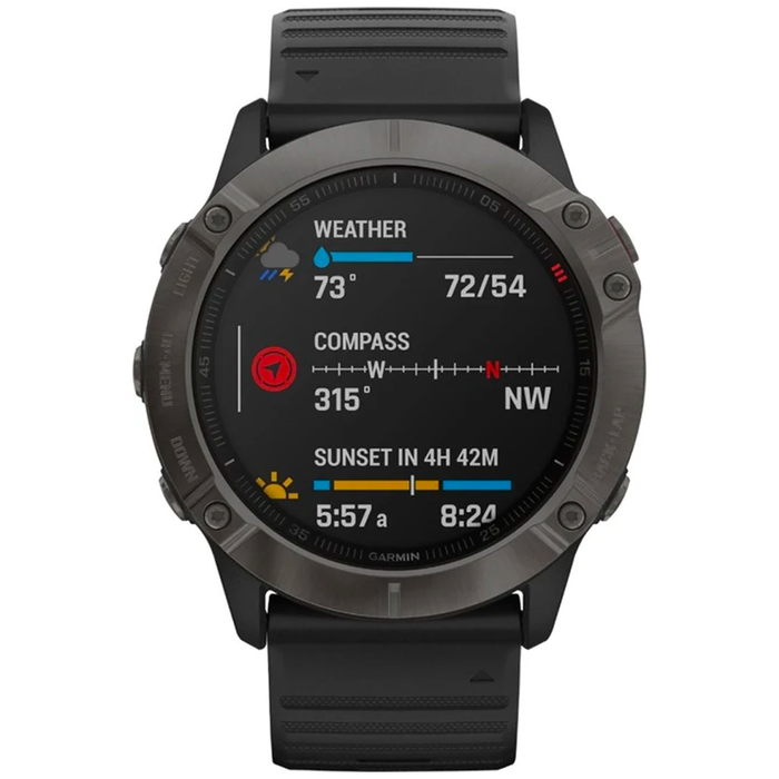 Garmin Fenix 6X Sapphire Smartwatch 51mm Polymer GPS (Black) - Refurbished