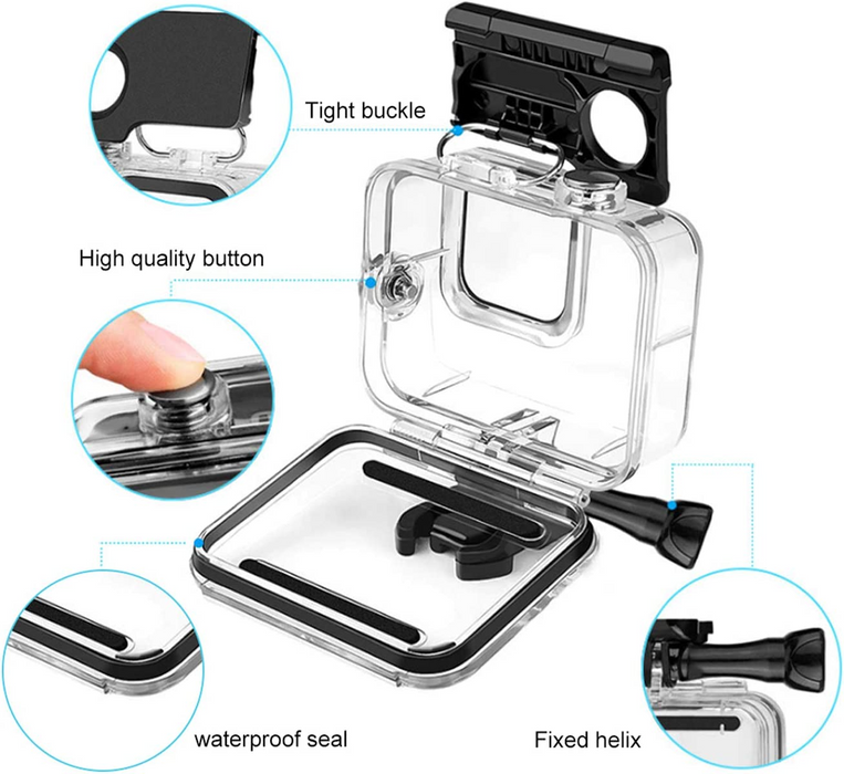 GoPro Hero 8 Waterproof Tight Underwater Case - Accessories