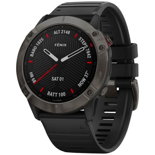 Garmin Fenix 6X Sapphire Smartwatch 51mm Polymer GPS (Black) - Refurbished