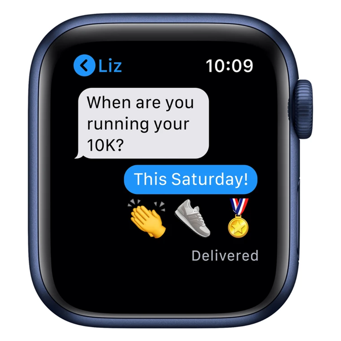 Apple Watch Series 6 (GPS + Cellular) 40mm Aluminum Case with Deep Navy Sport Band (Blue) - Refurbished