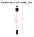 Beats By Dre 6" Micro USB Charger Cable For Powerbeats 2 3 Wireless (Red)