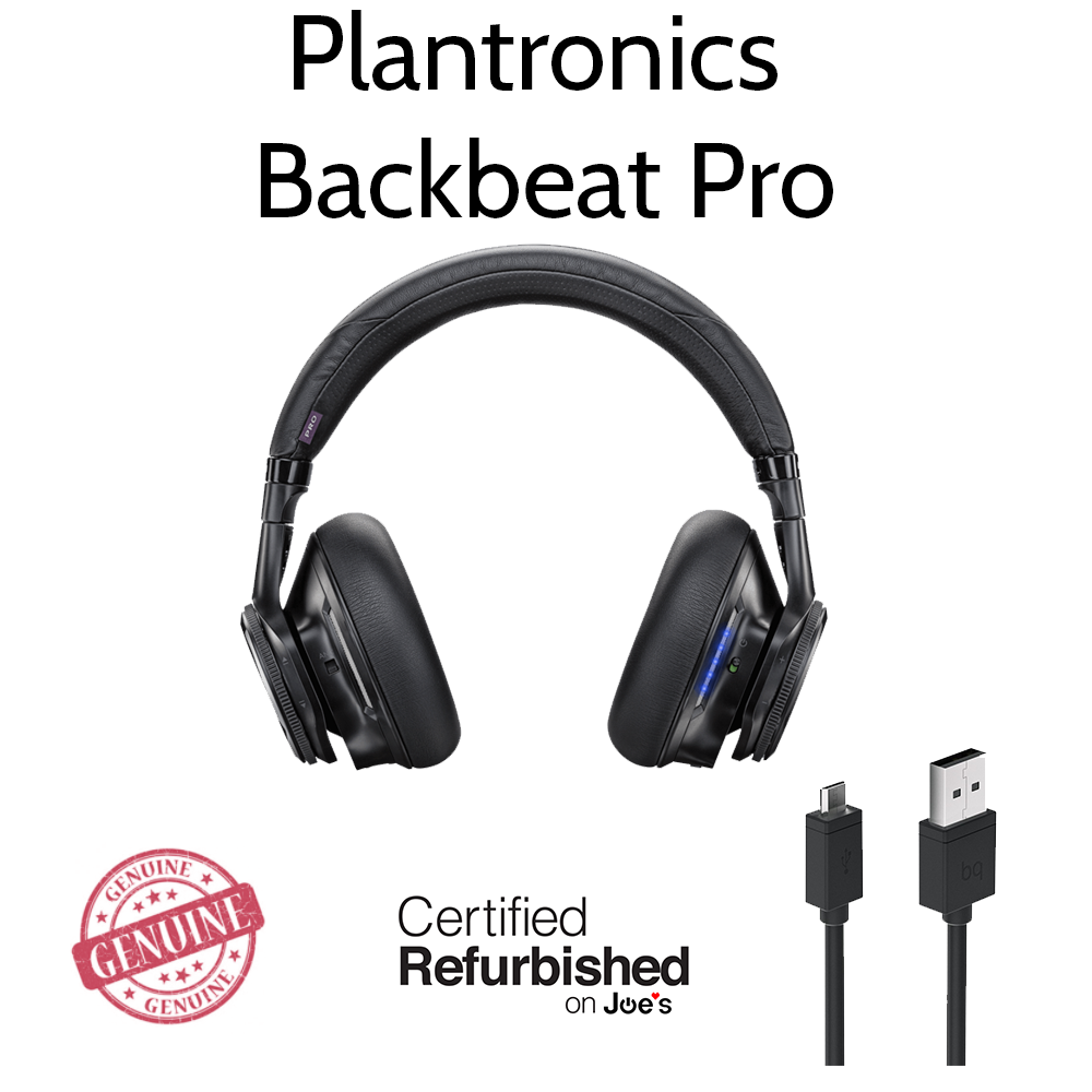 Plantronics BackBeat Pro Bluetooth Noise Cancelling Headphones Black ...
