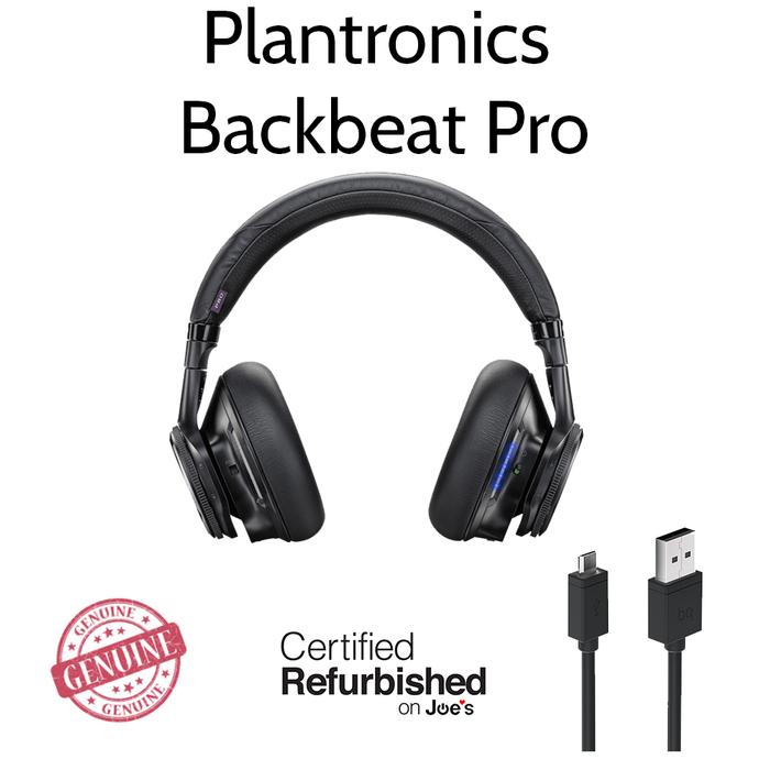 Plantronics BackBeat Pro Bluetooth Noise Cancelling Headphones Black [Refurbished]
