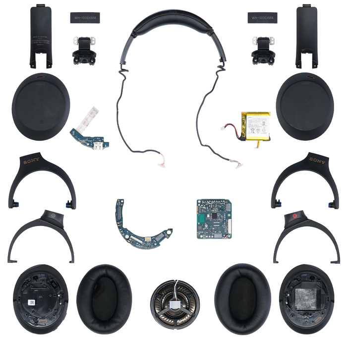 Sony WH-1000XM4 Wireless Headphones Repair Replacement (Black
