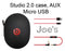 Beats By Dr. Dre Studio 2 Hard Cover Zipper Case With Charger and Audio Cable Bundle