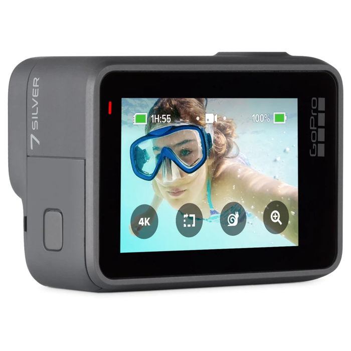GoPro HERO7 4K Ultra HD Action Camcorder Camera (Silver) - Refurbished